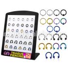 brmix26 horseshoes anodized surgical steel 316l belly button