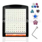 brmns l shape nose studs silver 925 nose