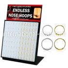 brnhmx61 18k gold plating silver endless nosering hoops 96