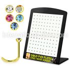 brnstc3 l shape nose studs anodized surgical steel 316l nose