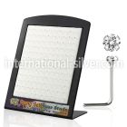 brnszc l shape nose studs silver 925 nose