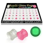 brpg164 plugs gauges acrylic body jewelry ear lobe