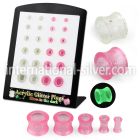 brpg176 tunnels gauges acrylic body jewelry ear lobe