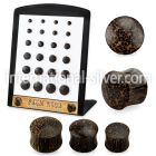 brpg220 palm wood double flare ear plugs 24pcs