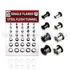 brpg68 tunnels gauges anodized surgical steel 316l ear lobe