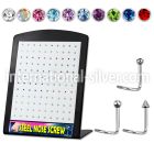 brs113 l shape nose studs surgical steel 316l nose