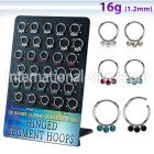 brsegh16 surgical steel seamless and segment rings ear lobe septum piercing