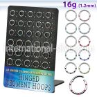 brsegh2 board w 30 steel hinged segment rings w crystals