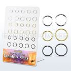 brsel11 seamless segment rings anodized surgical steel 316l nose