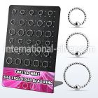 brsel14 board w 30 steel fixed bead ring w twisted wire design