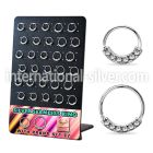 brselz3 surgical steel seamless and segment rings septum piercing