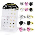 brszh3b 18k gold plating and plain color silver ear studs 12