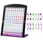 bruv3 micro curved barbells surgical steel 316l with acrylic parts eyebrow