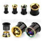 bsthp tunnels gauges anodized surgical steel 316l ear lobe