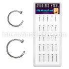 bxcln3 surgical steel fake body jewelry nose piercing