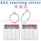 bxnhmx4 silver seamless nose ring hoop 22g square color 18