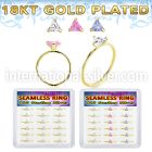 bxnhmx6g 18 k plated silver seamless nose ring triangle 18