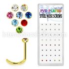 bxns2b l shape nose studs anodized surgical steel 316l nose