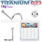 bxuns1 l shape nose studs titanium g23 implant grade nose