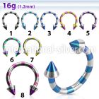 cbemtn horseshoes anodized surgical steel 316l belly button