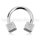 cbesdi4 horseshoes surgical steel 316l belly button