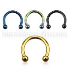 cbetb25 horseshoes anodized surgical steel 316l belly button