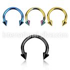 cbetcn25 horseshoes anodized surgical steel 316l belly button