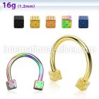 cbetdi25 horseshoes anodized surgical steel 316l eyebrow