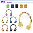 cbetdi horseshoes anodized surgical steel 316l belly button