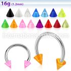 cbeuvcn horseshoes surgical steel 316l with acrylic parts belly button