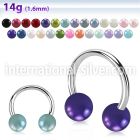 cbpr horseshoes surgical steel 316l with acrylic parts belly button