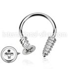 cbscw horseshoes surgical steel 316l ear lobe