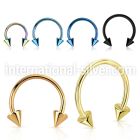 cbt20cn horseshoes anodized surgical steel 316l eyebrow