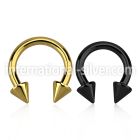 cbtcn10 horseshoes anodized surgical steel 316l belly button