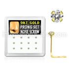 d9gsc19 l shape nose studs gold nose
