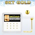 d9gsc5 l shape nose studs gold nose