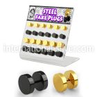 dacb103 cheaters  illusion plugs and tapers anodized surgical steel 316l ear lobe