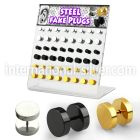 dacb105 cheaters  illusion plugs and tapers anodized surgical steel 316l ear lobe