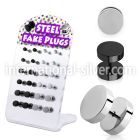 dacb155 cheaters  illusion plugs and tapers anodized surgical steel 316l ear lobe