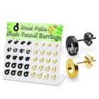 dacb198 cheaters  illusion plugs and tapers anodized surgical steel 316l ear lobe