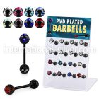 dacb2 straight barbells anodized surgical steel 316l tongue