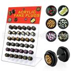 dacb59 cheaters  illusion plugs and tapers acrylic body jewelry belly button