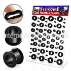 dapg21 tunnels gauges silicon body jewelry ear lobe