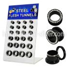 dapg56b tunnels gauges anodized surgical steel 316l ear lobe