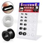 dapg7 tunnels gauges silicon body jewelry ear lobe