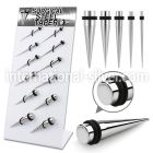 dapg81 tapers surgical steel 316l ear lobe