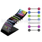 dbbchk straight barbells surgical steel 316l with acrylic parts tongue