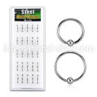 dbcr2 hoops captive rings surgical steel 316l ear lobe