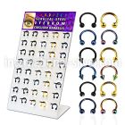 dbjmx6 horseshoes anodized surgical steel 316l belly button