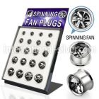 dffan tunnels gauges surgical steel 316l ear lobe
